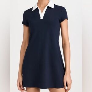 Splits59 Navy and White Polo Airweight Dress Large